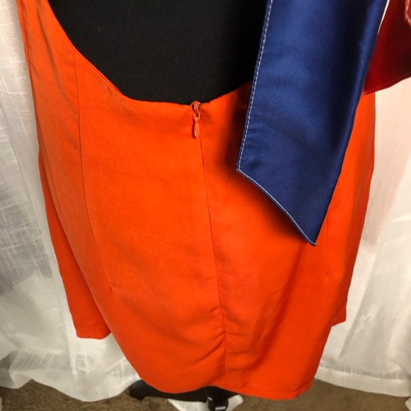 Lulu’s Orange Red Colorful Striped Backless Dress size Small - Picture 12 of 15